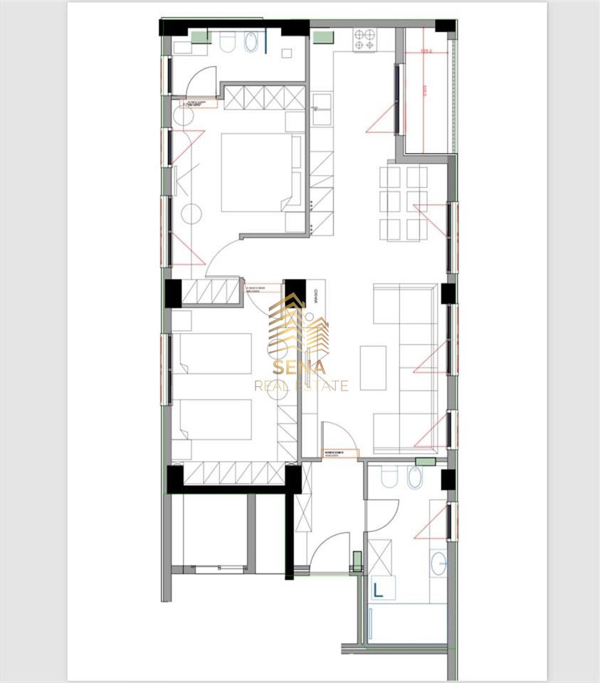 Shitet, Apartament 2+1+2, Rruga Dritan Hoxha, 205.000 Euro