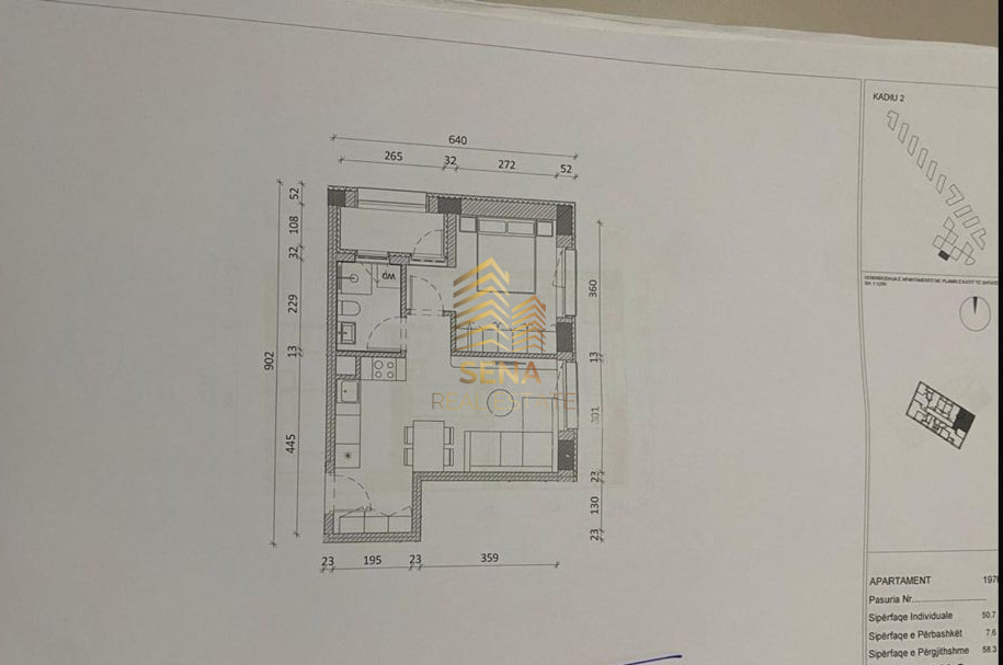 Shitet, Okazion Apartament 1+1+Blk, Ali Demi- Rezidenca Kadiu, 99.000 Euro