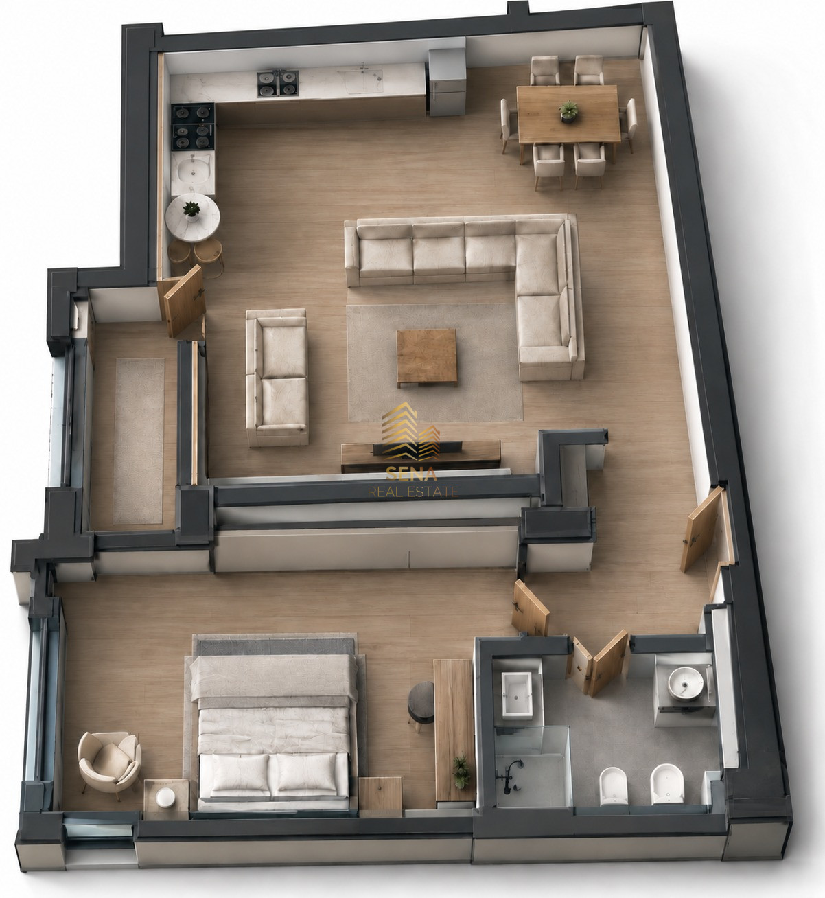 Shitet Apartament 1+1+Blk, Rruga Dibres 11.900.000 Lek