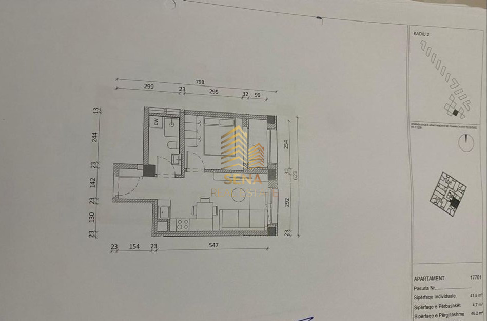 Shitet, Okazion Apartament 1+1+Blk, Ali Demi- Rezidenca Kadiu, 73.900 Euro