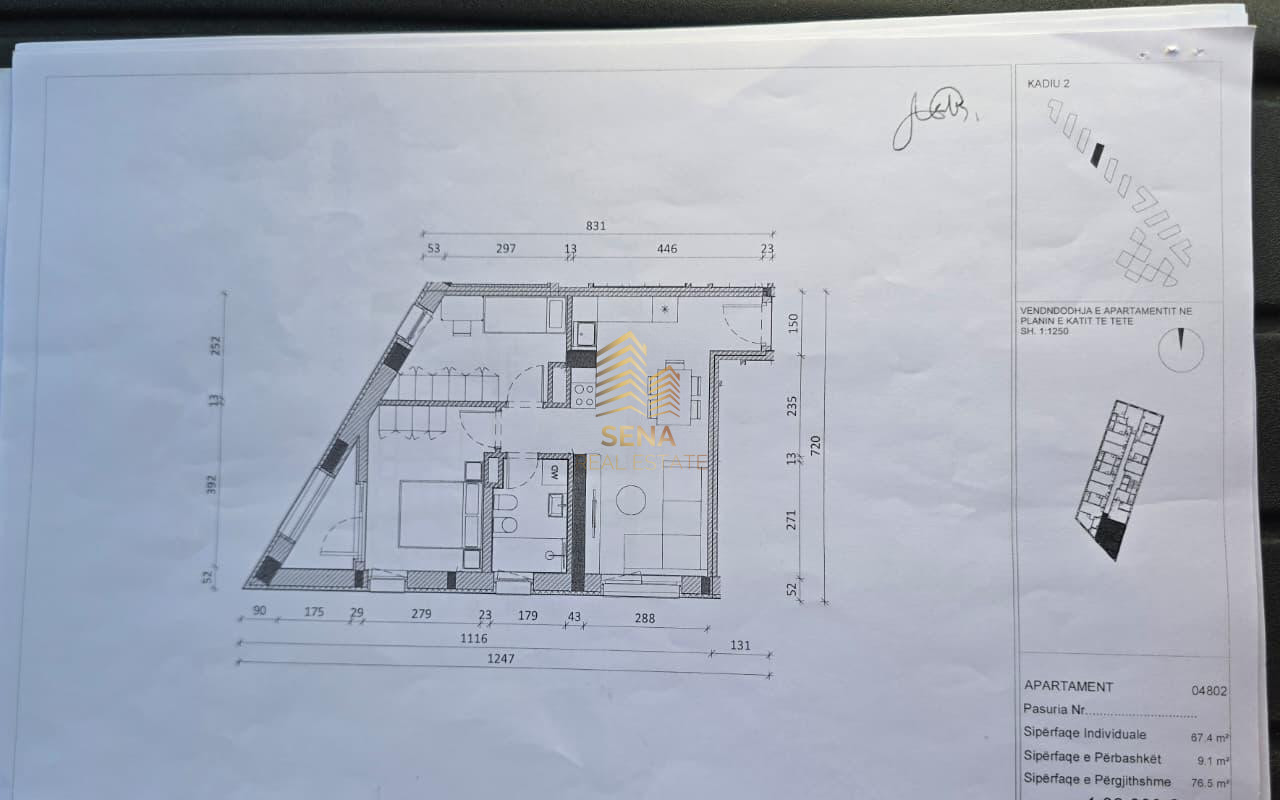 Shitet, Okazion Apartament 2+1+Blk, Ali Demi- Rezidenca Kadiu, 122.000 Euro