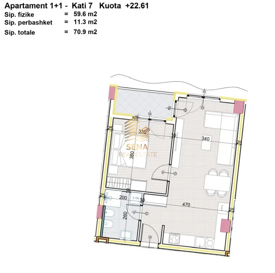 Shitet, Apartament 1+1+BLK, Paskuqan – “Aluna” Residence, 88.600 Euro