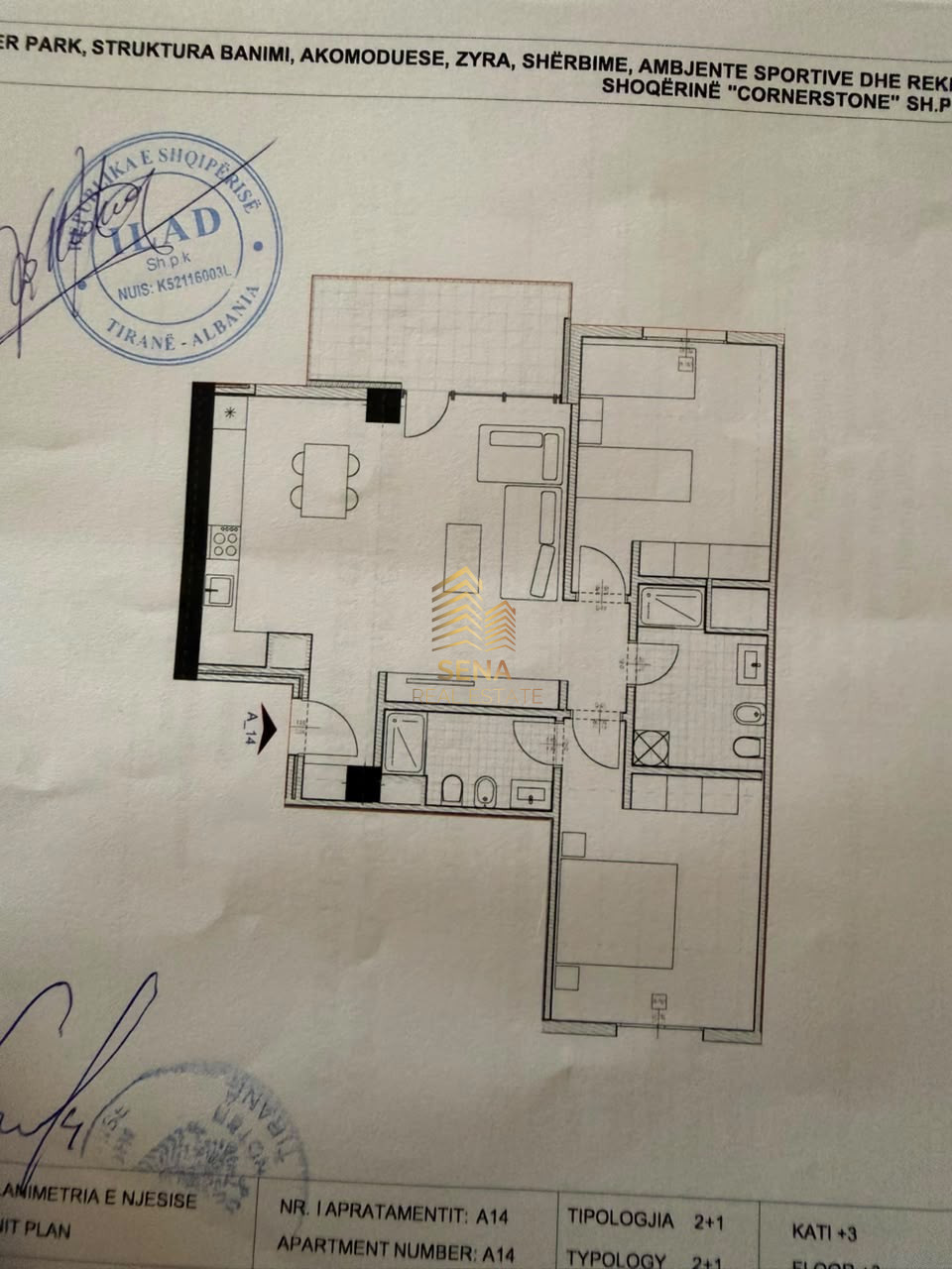 Shitet, Apartament 2+1+2+blk, Riverpark Residence – Astir, 137000 Euro