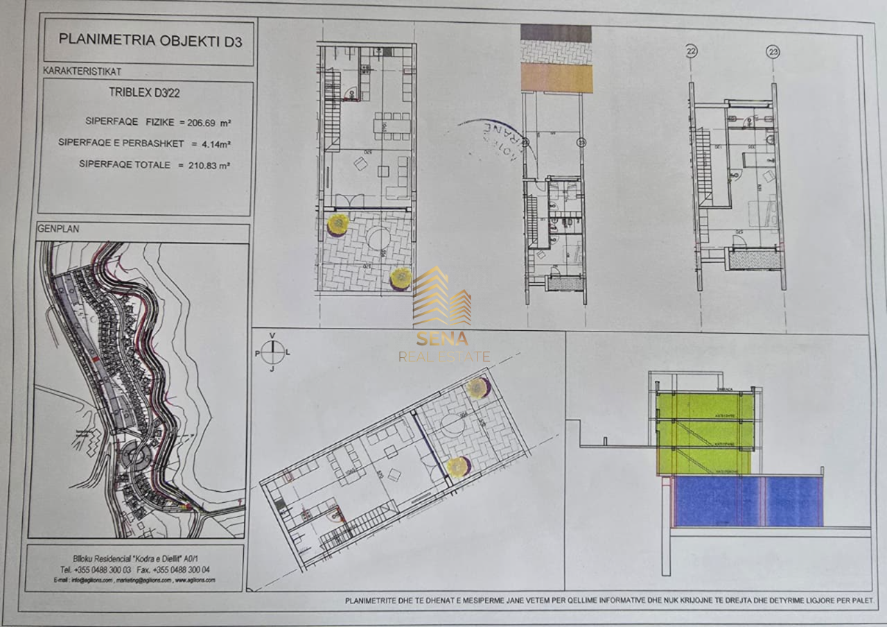 Shitet Triplex,3+1+3+3blk+Pishine,Swan Residence-Farke, 420.000 EURO
