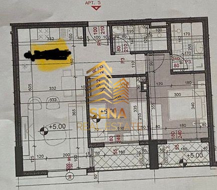 Shitet, Apartament 2+1+2+2blk, Rezidenca Henke– Yzberisht, 19,000.000 Lek