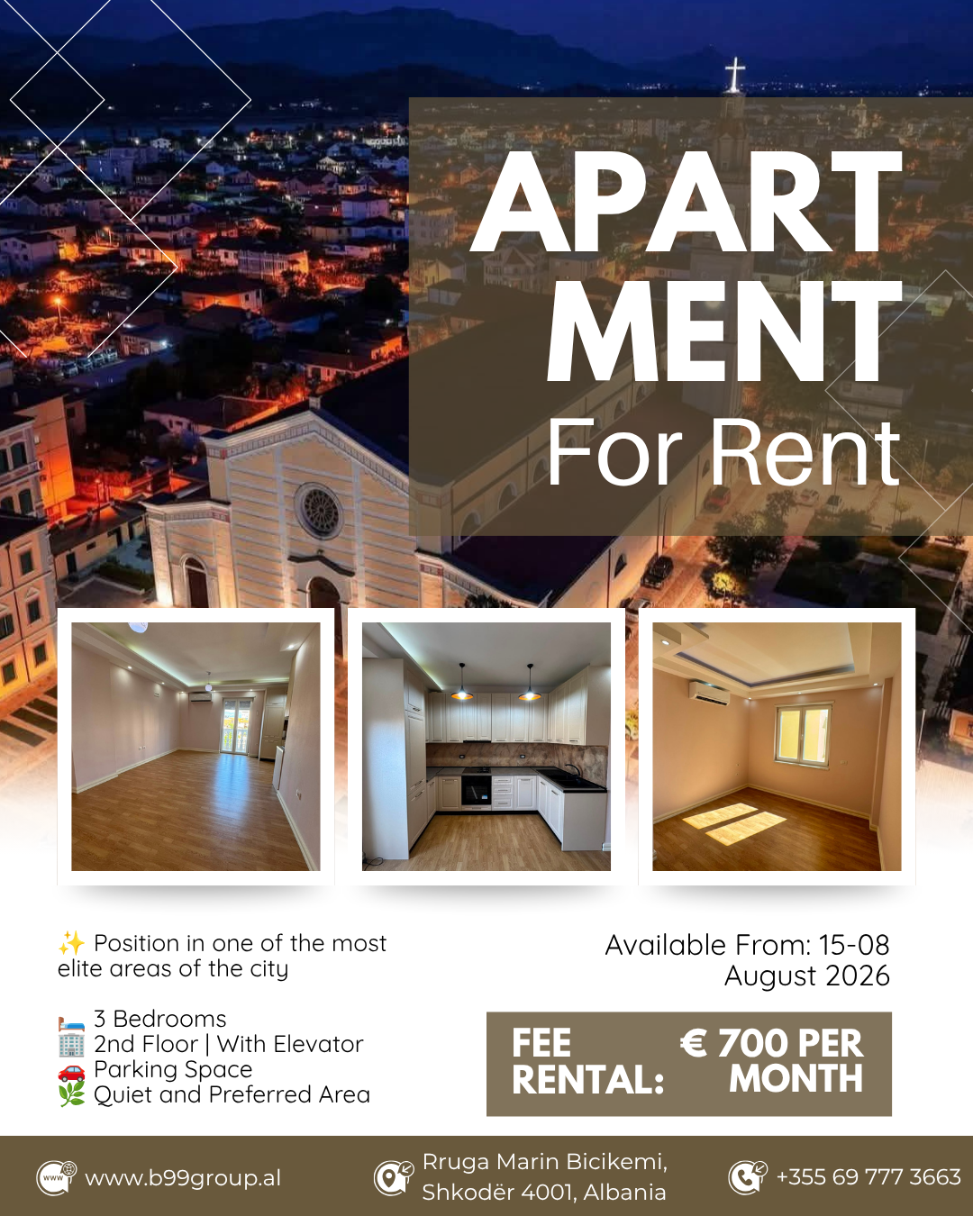 Qira EXCLUSIVE APARTMENT FOR RENT - SHKODER